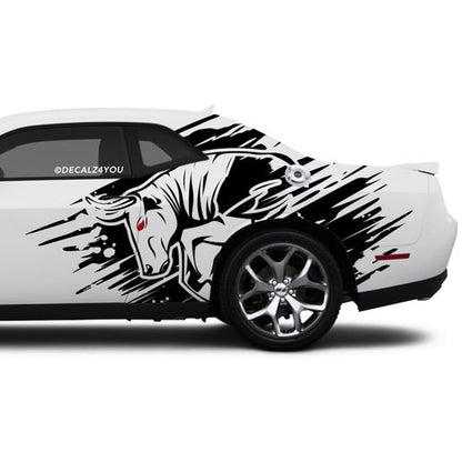 Angry Bull XL Side Graphic Includes Driver & Passenger Challenger 2008 - Current.