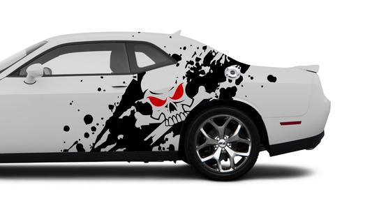 Side Skull Graphic Decal INCLUDES Driver & Passenger
