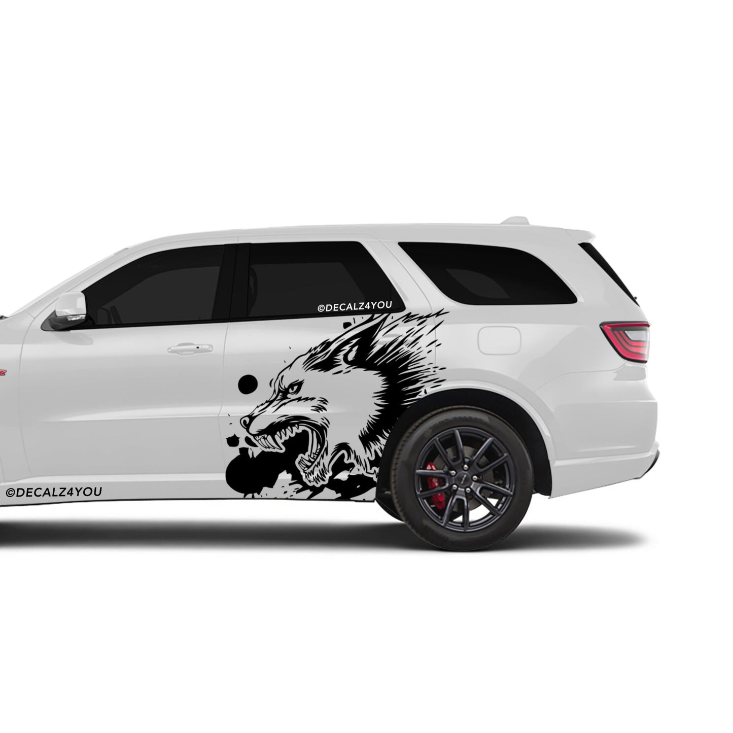 XL Snarling Wolf Side Graphic Includes Driver & Passenger Durango 2018 - Current