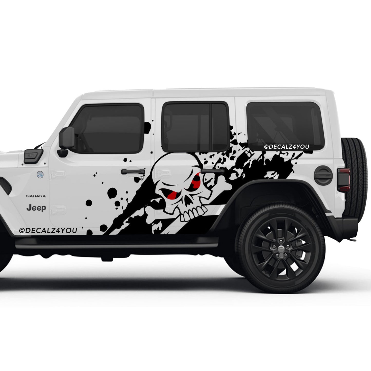 XL Skull Side Graphic Includes Driver & Passenger Wrangler 2018 - Current
