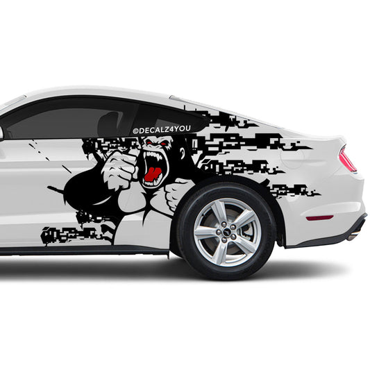 Angry Gorilla Side Graphic Includes Driver & Passenger Mustang 2015 - Current