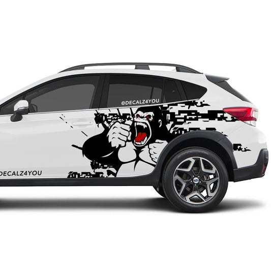 Angry Gorilla  Side Graphic Includes Driver & Passenger Crosstrek 2018 - 2020