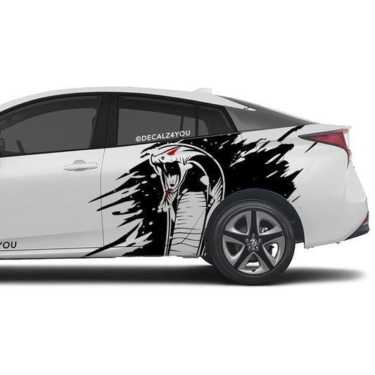 Angry Cobra  XL Side Graphic Includes Driver & Passenger Prius 2016 - 2022