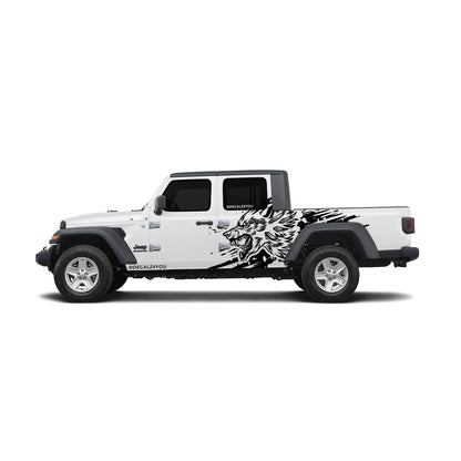 XL Wolf Side Graphic Includes Driver & Passenger Gladiator 2020 - Current