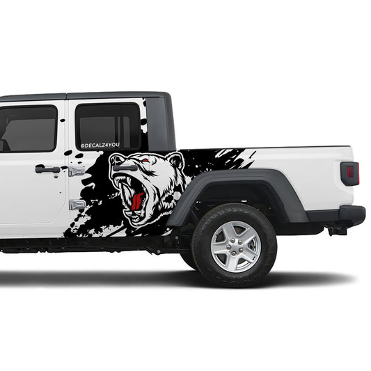 Large Angry Bear    Side Graphic Includes Driver & Passenger Gladiator 2020 - Current