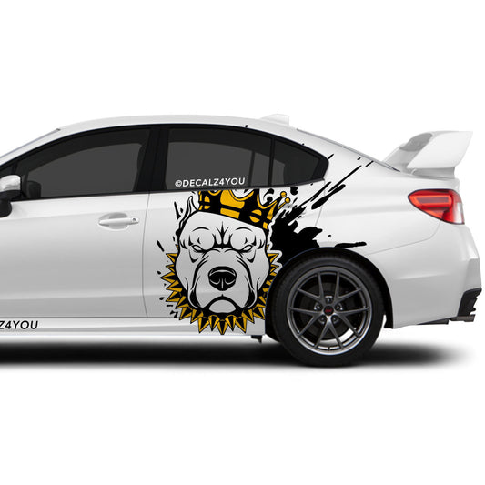 Dog KING Side Graphic Includes Driver & Passenger Universal