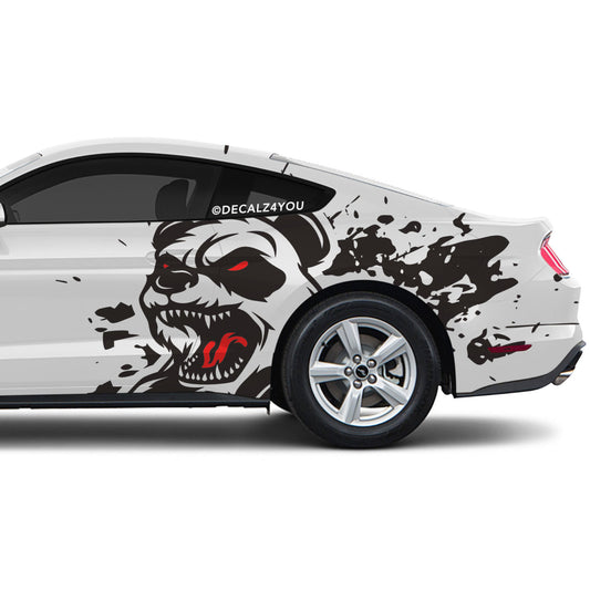 XL Angry Panda Side Graphic Includes Driver & Passenger Mustang 2015 - Current