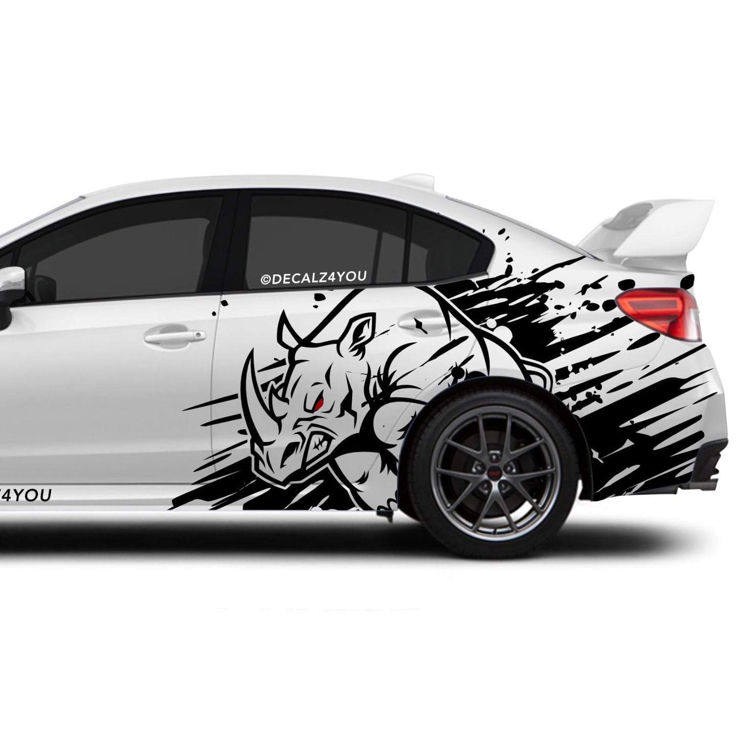 Large Angry Rhino Side Graphic Includes Driver & Passenger Impreza WRX 2014 - 2021