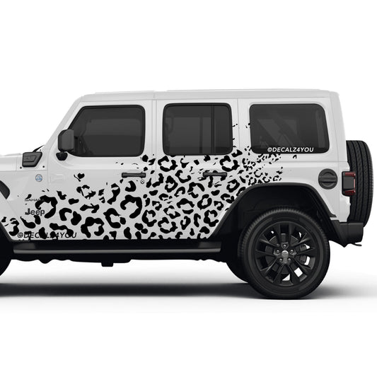Leopard Skin Side Graphic Includes Driver & Passenger Wrangler 2018 - Current