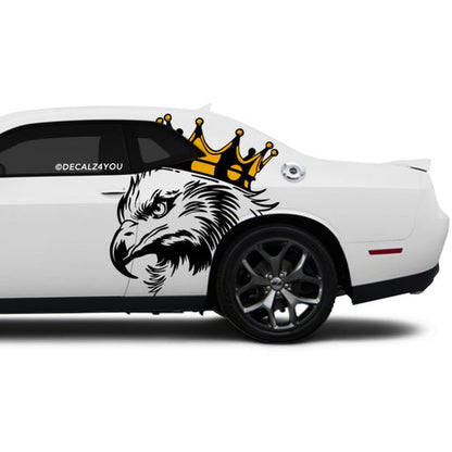 Large King Eagle Head Side Graphic Includes Driver & Passenger Challenger 2008 - Current.