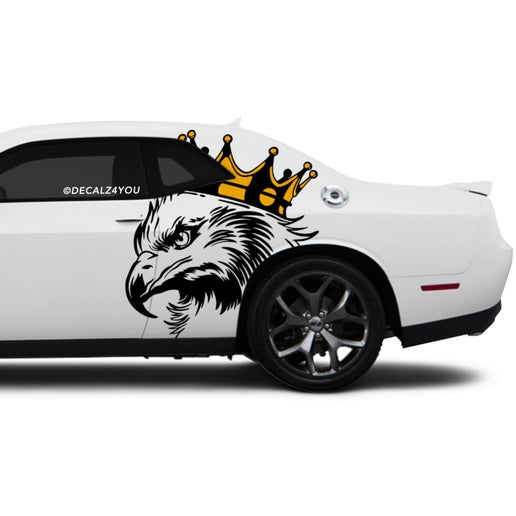 Large King Eagle Head Side Graphic Includes Driver & Passenger Challenger 2008 - Current.