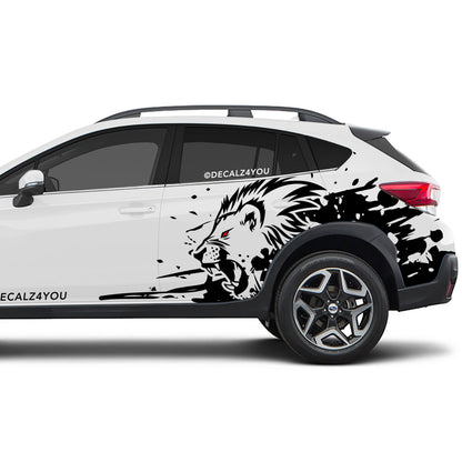 XL Lion Side Graphic Includes Driver & Passenger Crosstrek 2018 - 2020