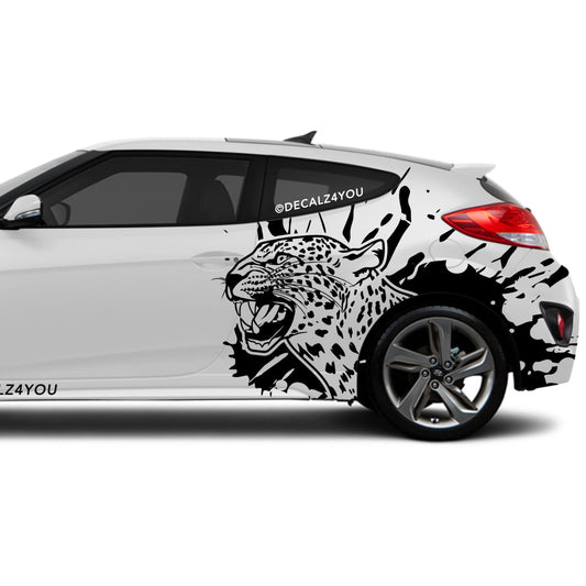 Leopard  Side Graphic Includes Driver & Passenger Veloster 2019 - Current