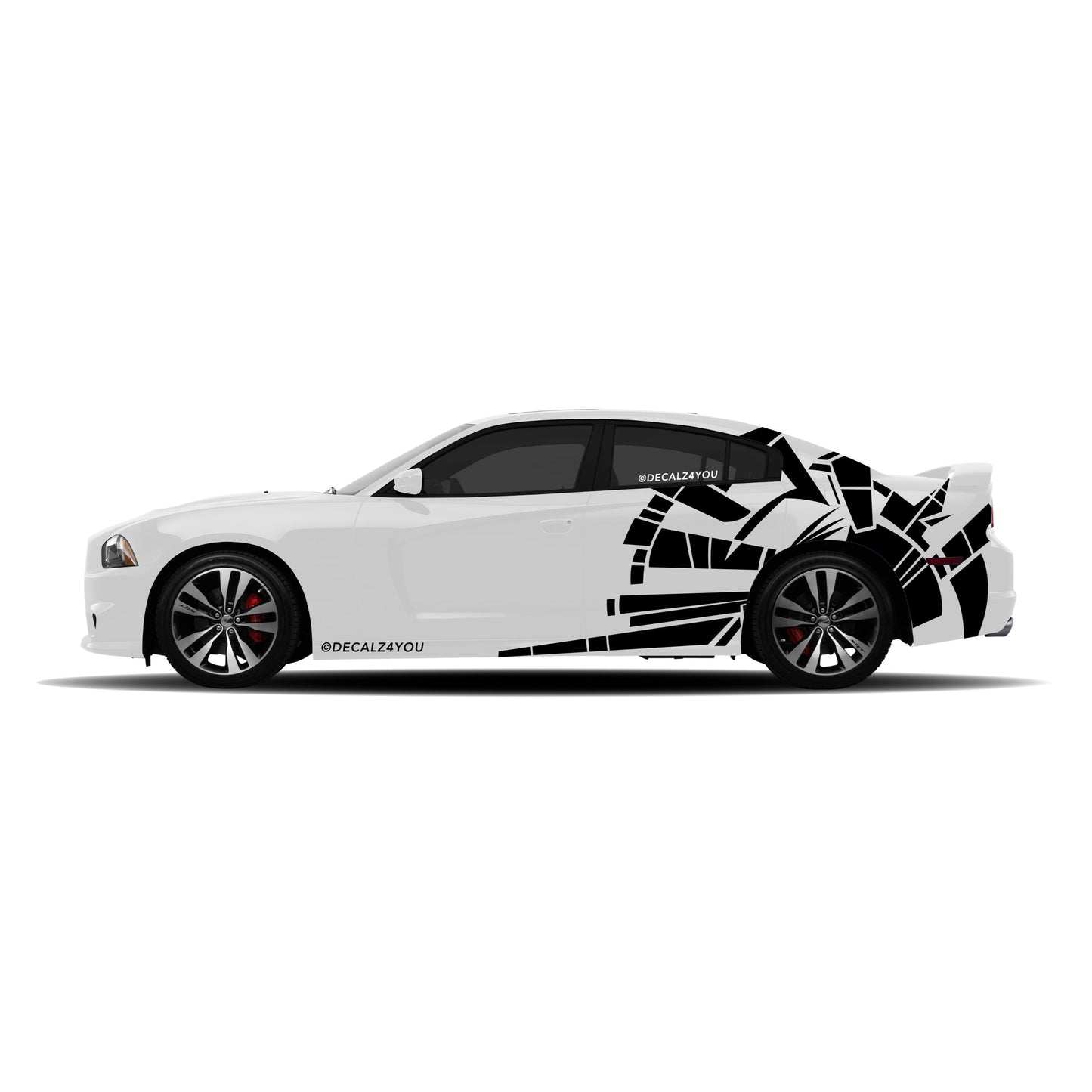 Abstract Extra Large Side Graphic Includes Driver & Passenger Charger 2011 - 2014