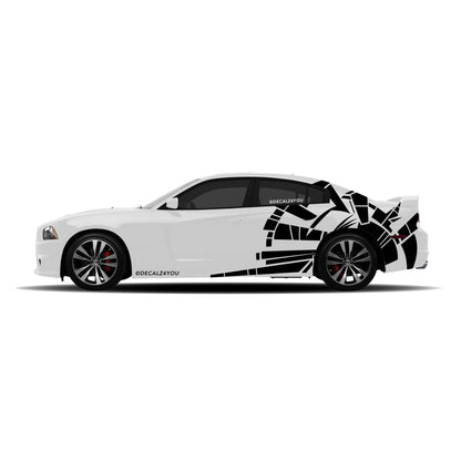 Abstract Extra Large Side Graphic Includes Driver & Passenger Charger 2011 - 2014