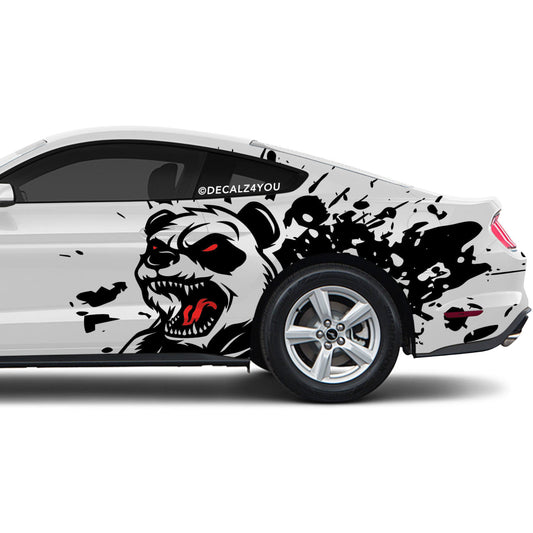 Angry Panda Side Graphic Includes Driver & Passenger Mustang 2015 - Current