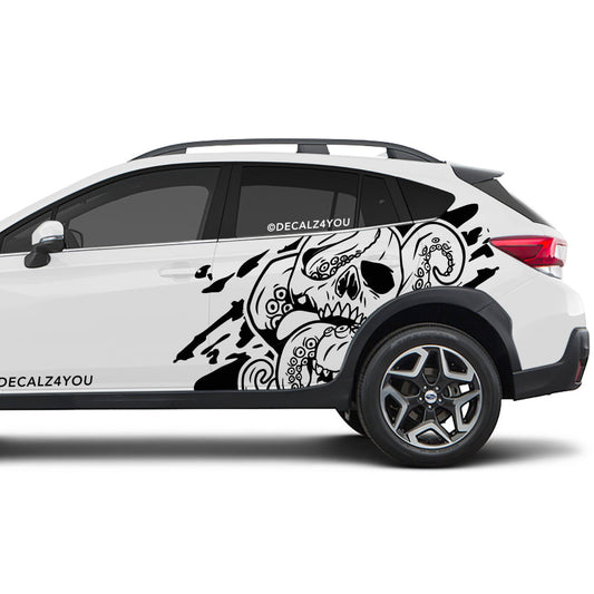 Skull Head Kraken Side Graphic Includes Driver & Passenger Crosstrek 2018 - 2020