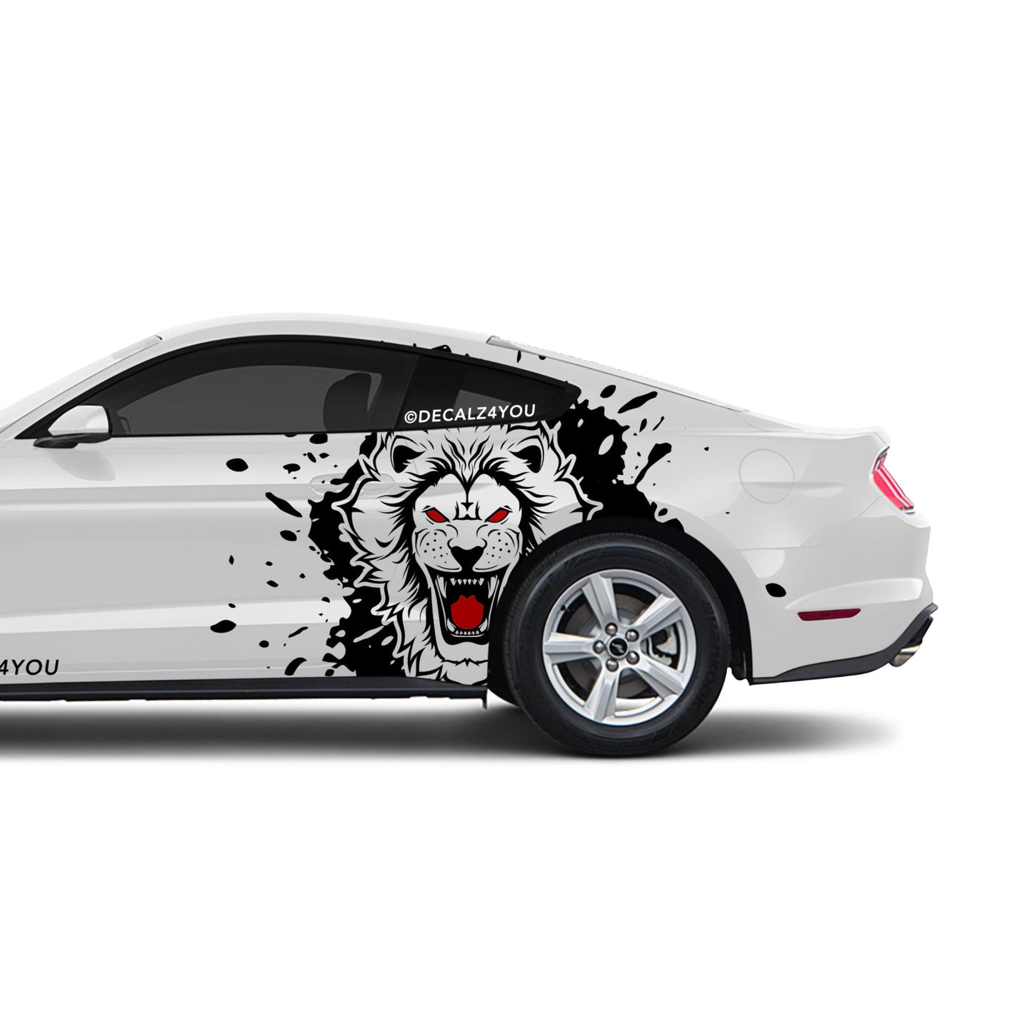 fierce Lion Side Graphic Includes Driver & Passenger Mustang 2015 - Current