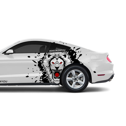 fierce Lion Side Graphic Includes Driver & Passenger Mustang 2015 - Current