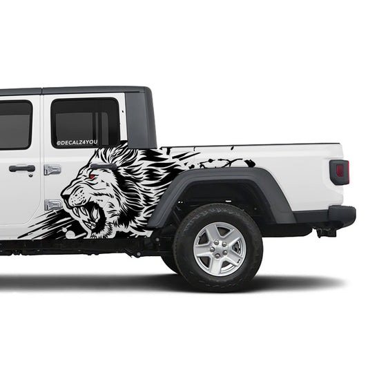 Angry Large Lion Side Graphic Includes Driver & Passenger Gladiator 2020 - Current