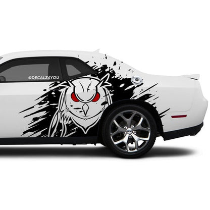Angry Owl Side Graphic Includes Driver & Passenger Challenger 2008 - Current.