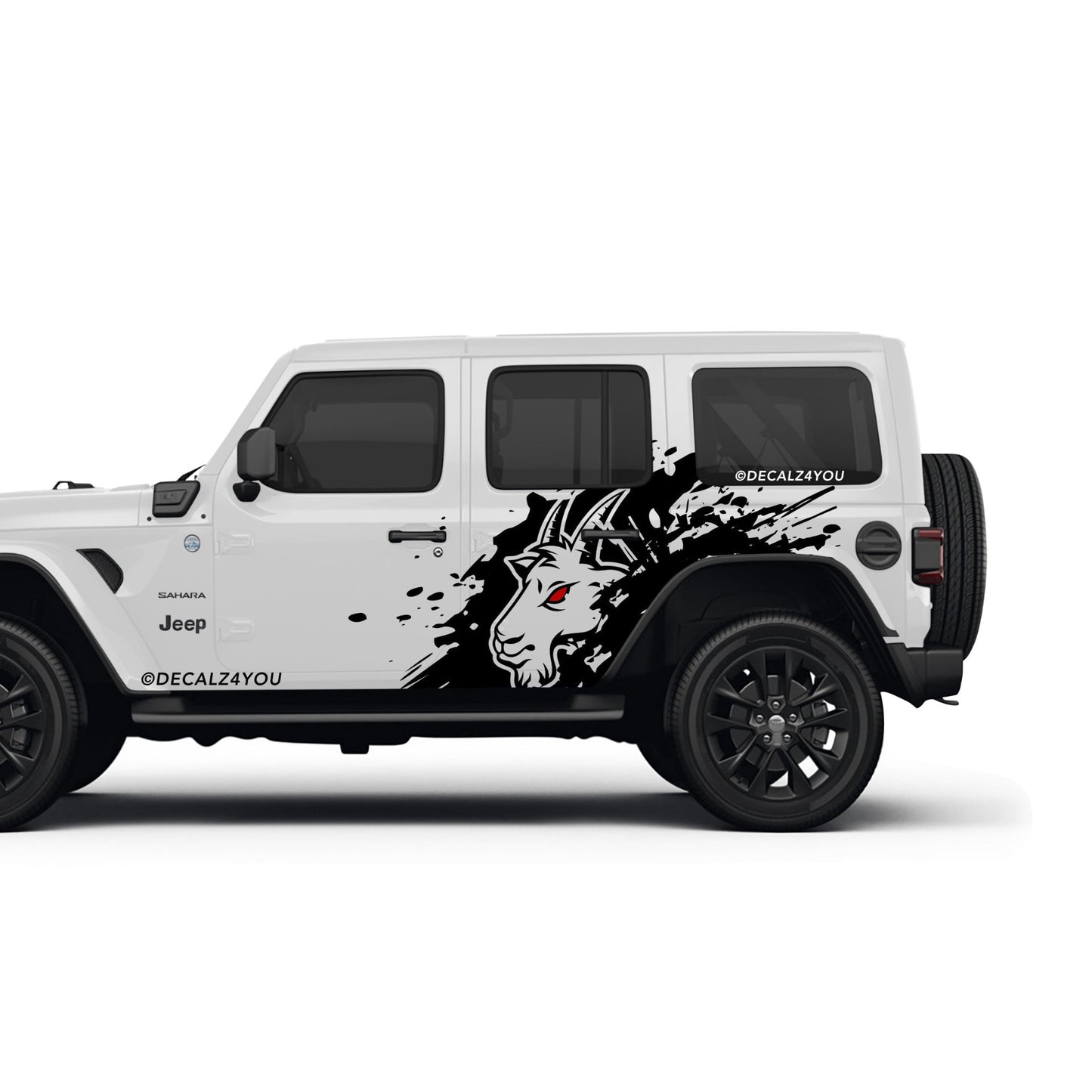 Angry Goat  XL Side Graphic Includes Driver & Passenger Wrangler 2018 - Current