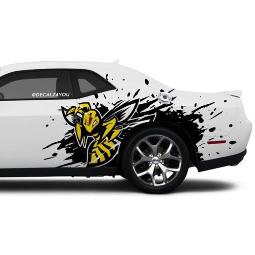Angry Flying Hornet Side Graphic Includes Driver & Passenger Challenger 2008 - Current.