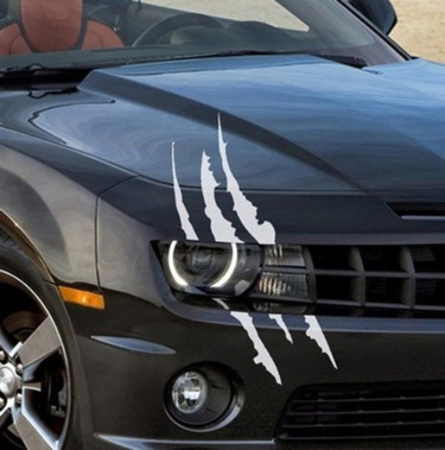 Scratch Stripe Headlight Car