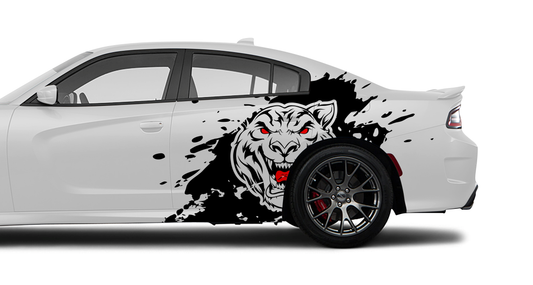 X-Large Decal TIGER Includes Driver & Passenger