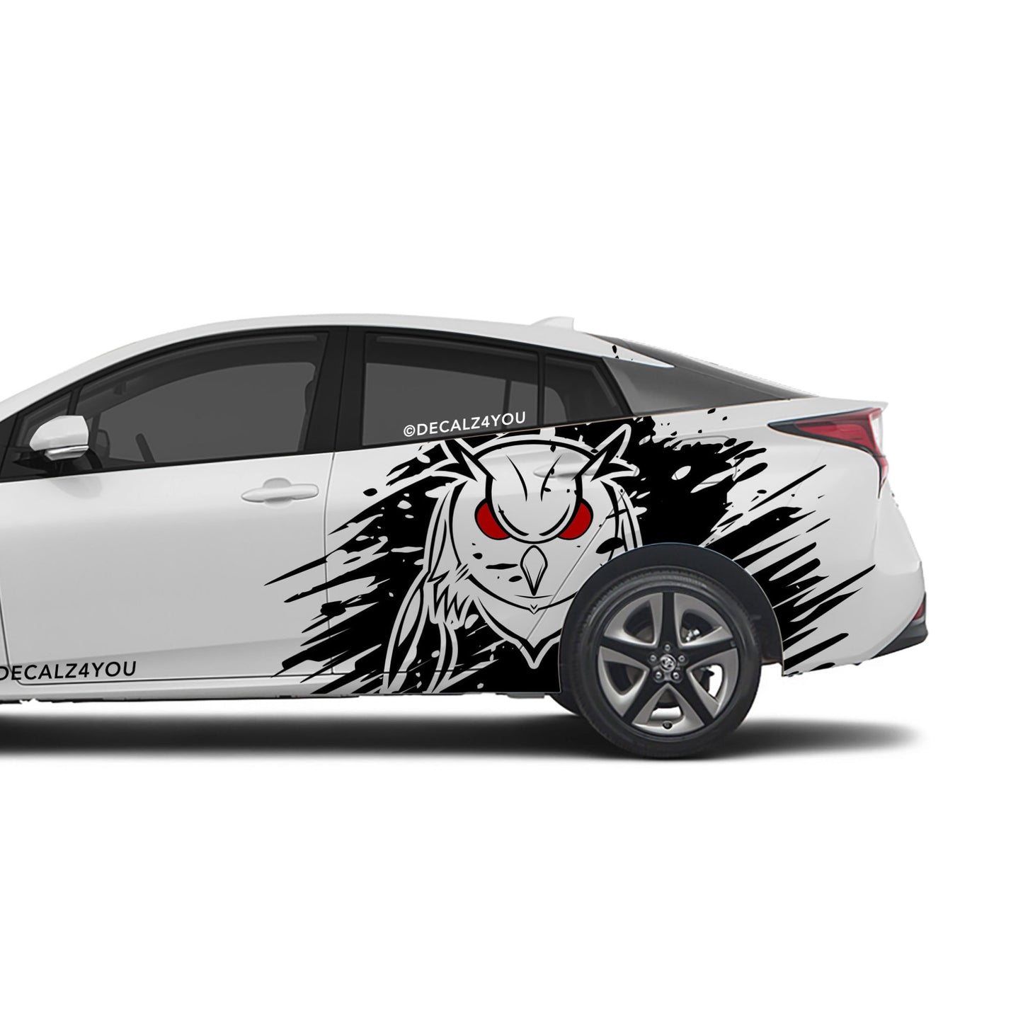 Angry Owl Side Graphic Includes Driver & Passenger Prius 2016 - 2022