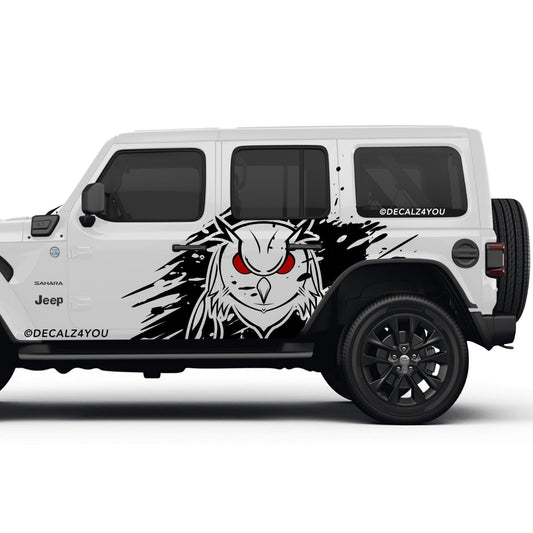 Angry Owl Side Graphic Includes Driver & Passenger Wrangler 2018 - Current
