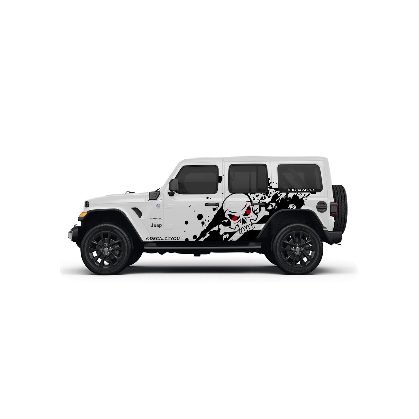 XL Skull Side Graphic Includes Driver & Passenger Wrangler 2018 - Current