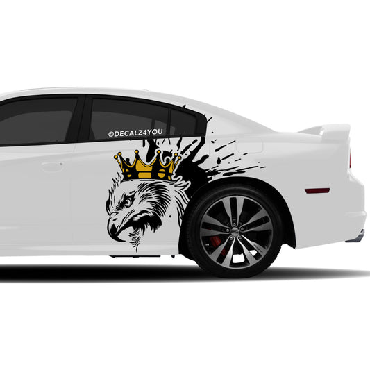 Large King Eagle Side Graphic Includes Driver & Passenger Charger 2011 - 2014