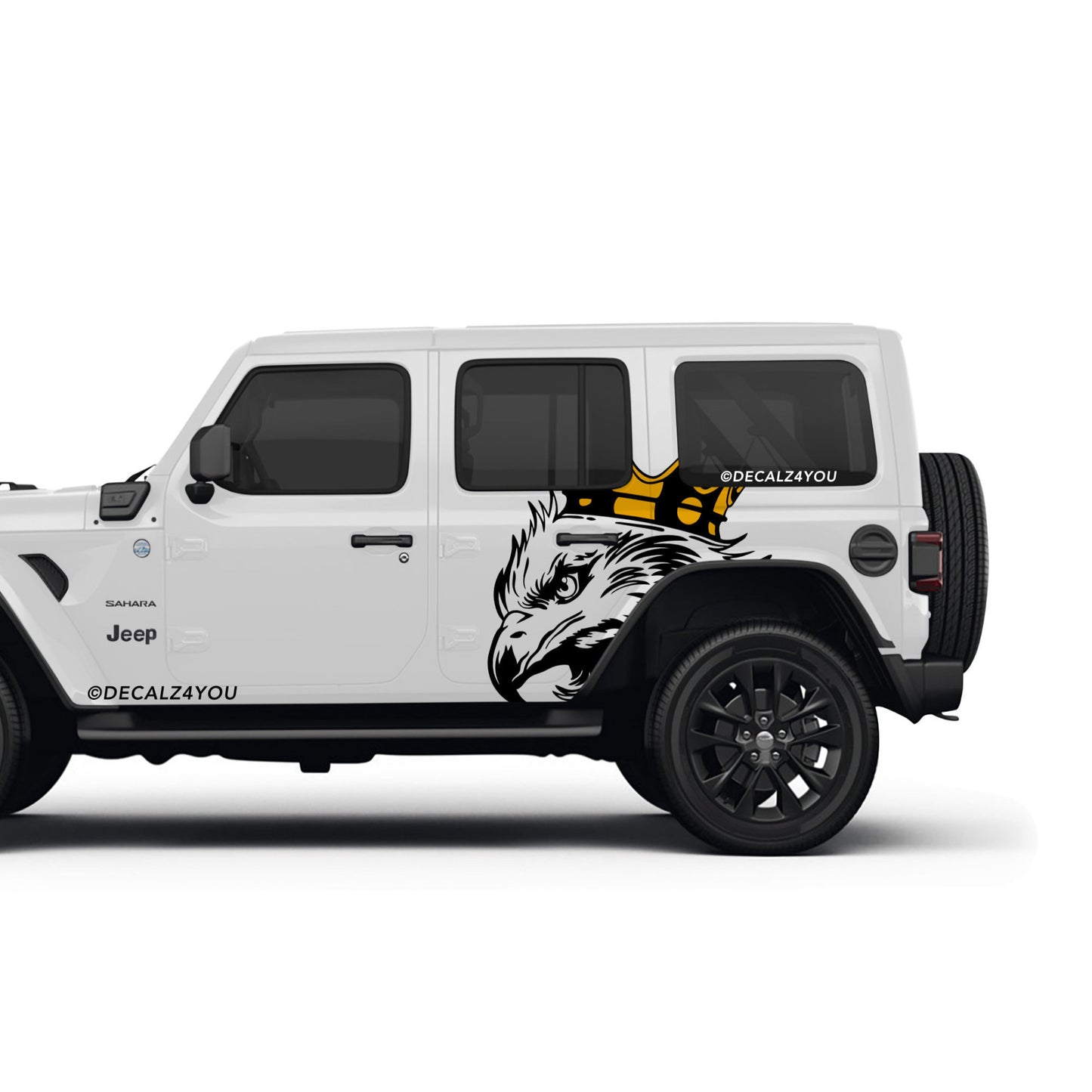 Large King Eagle Head Side Graphic Includes Driver & Passenger Wrangler 2018 - Current