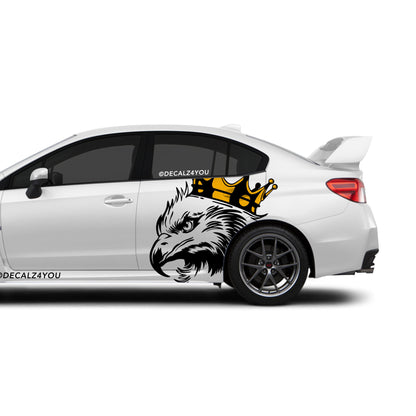 Large King Eagle Head Side Graphic Includes Driver & Passenger Impreza WRX 2014 - 2021
