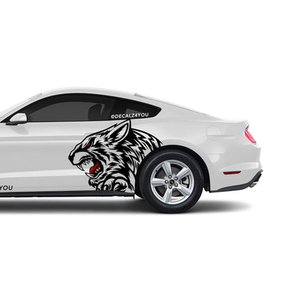 Angry Tiger Side Graphic Includes Driver & Passenger Mustang 2015 - Current