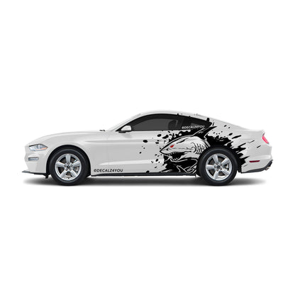 Angry Shark Side Graphic Includes Driver & Passenger Mustang 2015 - Current