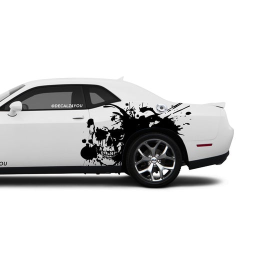 Large Skull Side Graphic Includes Driver & Passenger Challenger 2008 - Current.
