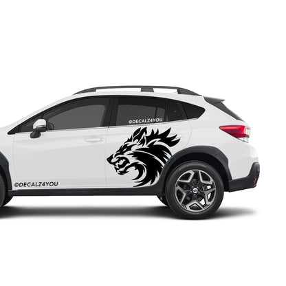Snarling Wolf Side Graphic Includes Driver & Passenger Crosstrek 2018 - 2020