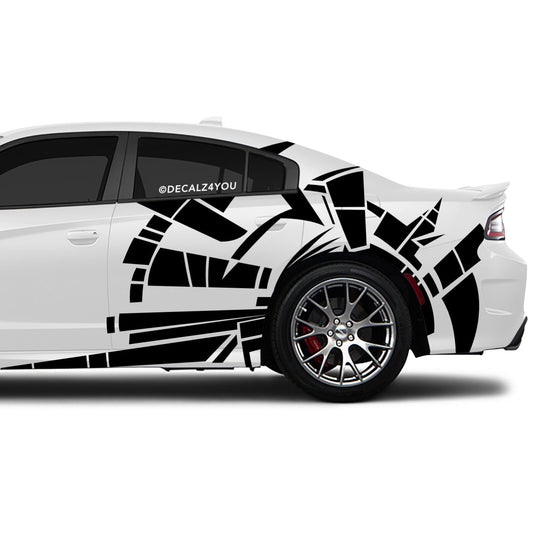 Abstract Extra Large Side Graphic Includes Driver & Passenger Charger 2015 - Current