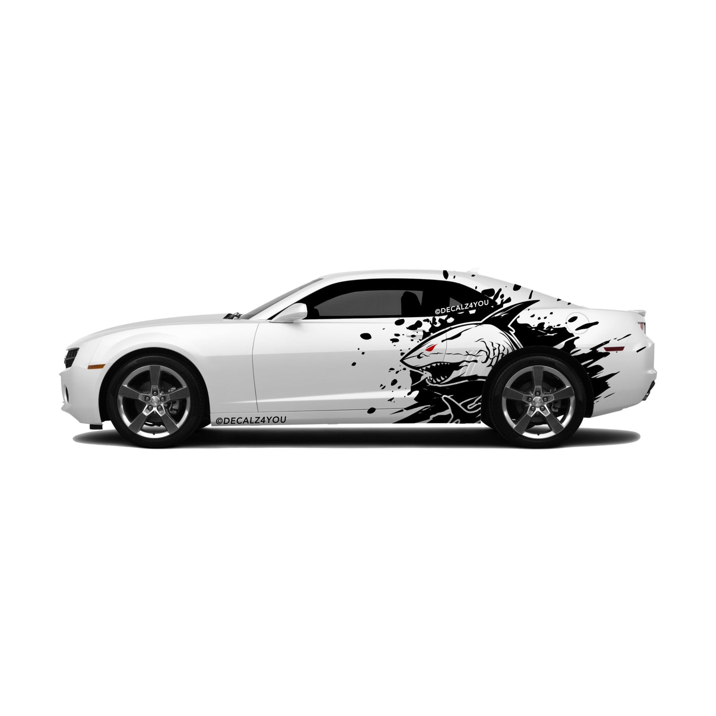 Angry Shark  Side Graphic Includes Driver & Passenger Camaro 2010 - 2015