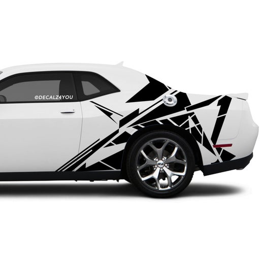 Abstract Lines Side Graphic Includes Driver & Passenger Challenger 2008 - Current.