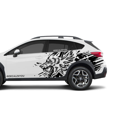 XL Wolf Side Graphic Includes Driver & Passenger Crosstrek 2018 - 2020