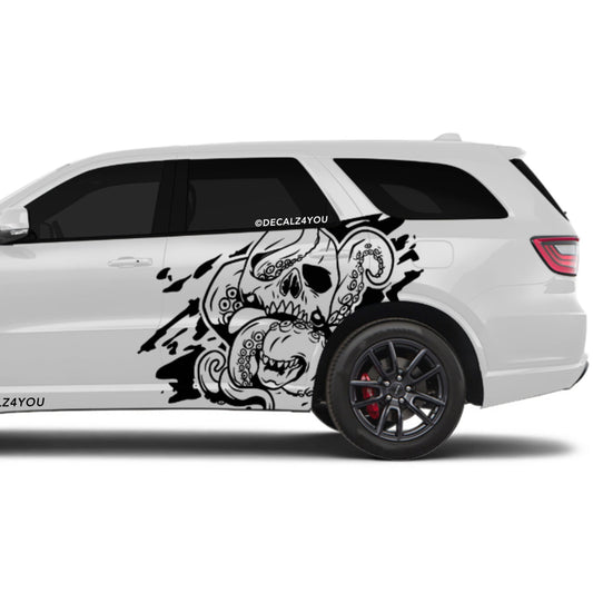 Skull Head Kraken Side Graphic Includes Driver & Passenger Durango 2018 - Current