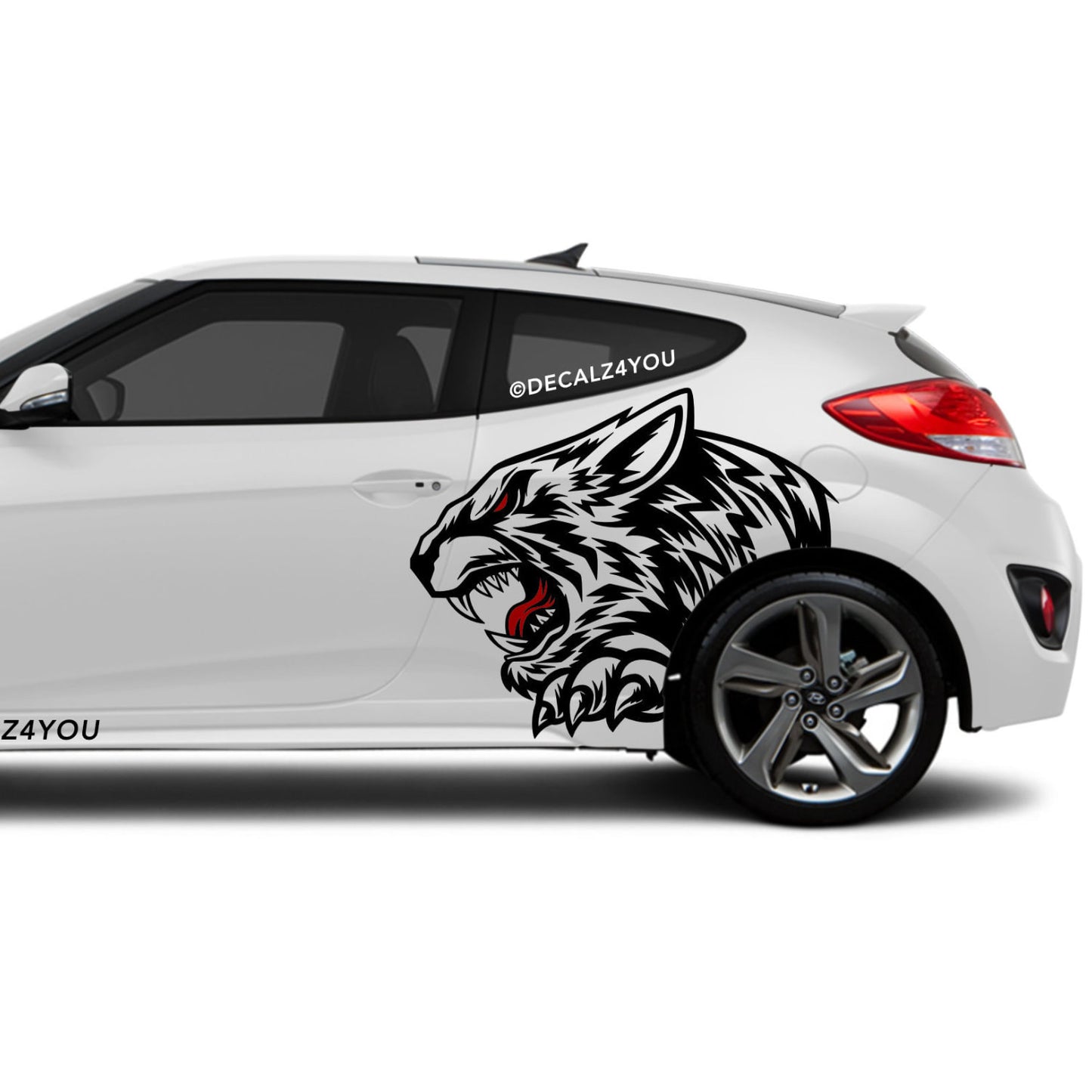 Angry Tiger Side Graphic Includes Driver & Passenger Veloster 2019 - Current