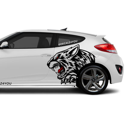 Angry Tiger Side Graphic Includes Driver & Passenger Veloster 2019 - Current