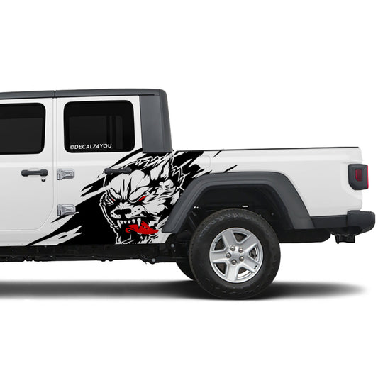 Angry Wolf Side Graphic Includes Driver & Passenger Gladiator 2020 - Current