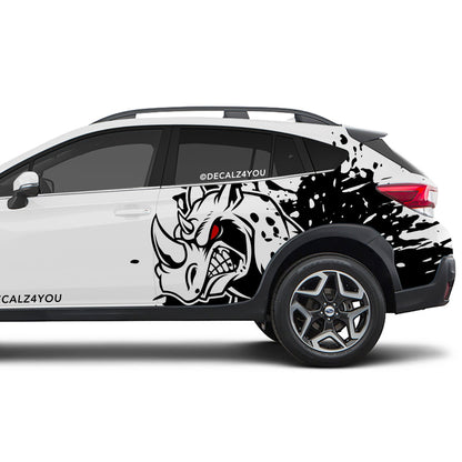 Mean Angry Rhino Side Graphic Includes Driver & Passenger Crosstrek 2018 - 2020