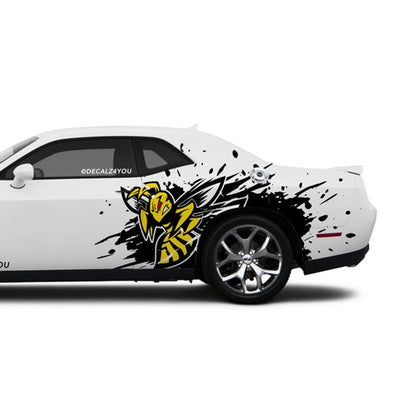 Angry Flying Hornet Side Graphic Includes Driver & Passenger Challenger 2008 - Current.