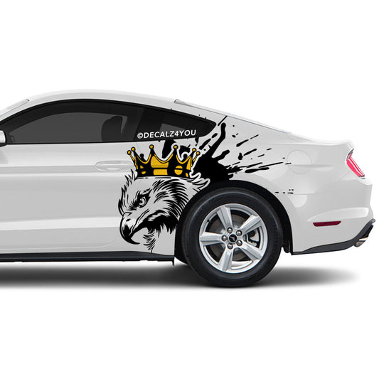 Large King Eagle Side Graphic Includes Driver & Passenger Mustang 2015 - Current